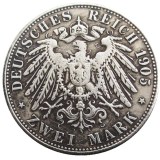 Germany 2 Mark 1905 Silver Plated Copy Coins