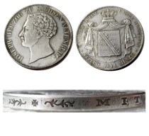 DE(05)GERMAN STATES. Saxe-Altenburg. Joseph. 1841F AR 2 Thaler Silver Plated Copy Coin