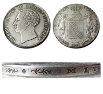 DE(09)GERMAN STATES. Saxe-Altenburg. Joseph. 1847F AR 2 Thaler Silver Plated Copy Coin
