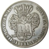 DE(19)Thaler German States Hamburg 1735 IHL silver Plated Copy coin