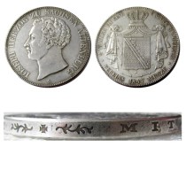 DE(10)GERMAN STATES. Saxe-Altenburg. Joseph. 1847G AR 2 Thaler Silver Plated Copy Coin