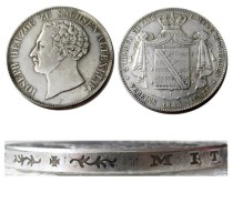 DE(07)GERMAN STATES. Saxe-Altenburg. Joseph. 1843F AR 2 Thaler Silver Plated Copy Coin