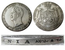 DE(01)1841 German 2 Thaler- Heinrich XX Silver Plated Copy Coin
