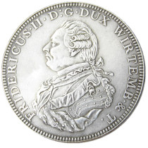 DE(21)Germany 1798 Wurttemberg, Thaler KM-Pn26 Silver Plated Copy Coin