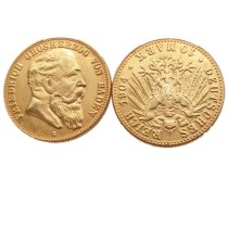 German States 1904 BADEN 10 Mark Gold Plated Copy Coins German States 1904 BADEN 10 Mark Gold Plated Copy Coins