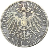Germany 1904 2 Mark Silver Plated Copy Coin