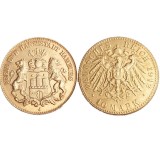 Germany 10 Mark 1912 Gold Plated Copy Coins