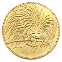 Germany New Guinea 10 mark 1895 A Bird of Paradise Gold Plated Copy Coin