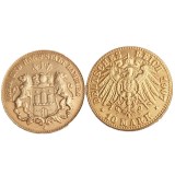 Germany 10 Mark 1907 Gold Plated Copy Coins