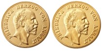 GERMAN ST. Anhalt-Dessau Friedrich I (1896 1901) 10 mark Gold Plated Copy Coin