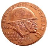 Germany 1920 Commemorative Coin The Black Shame Medal 100% Copper/Silver Plated Rare Copy Coin