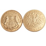 Germany 10 Mark 1908 Gold Plated Copy Coins