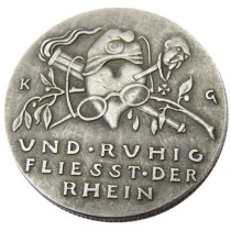 GERMANY, VERDUN 1917 ,100% Copper or Silver Plated,CAST BRONZE MEDAL BY KARL GOETZ, ENGLAND AND FRANCE AS DEA Copy Coins