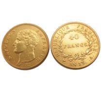France 40 Francs AN13A Gold Plated Copy Coin