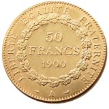 France 1900A 50 Francs Gold Plated Copy Coin