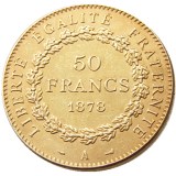 France 1878A 50 Francs Gold Plated Copy Coin