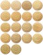 France A set of 1878 - 1906 18pcs 100 Francs Gold Plated Copy Coin