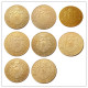 France 1855 - 1859 A B 8pcs 100 Francs Napoleon III Gold Plated Copy Decorate Coin