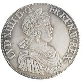 France 1 Ecu 1644 Silver Plated Copy Coins