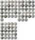 US 1916-1945 PSD 79PCS Mercury Head Ten Cents(Dimes) Silver Plated Copy Coin