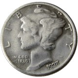 US 1923 P/S Mercury Dime Silver Plated Copy Coin