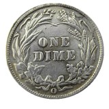 US 1898 P/S/O Barber Dime Silver Plated Copy Coin