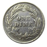 US 1910 P/S Barber Dime Silver Plated Copy Coin