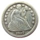 US 1857 P/S Liberty Seated Dime Silver Plated Copy Coin