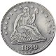 US 1849 P/O SEATED LIBERTY QUARTER DOLLARS Silver Plated Coins COPY