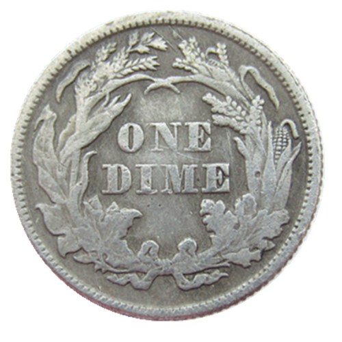 US 1880 P/S Liberty Seated Dime Silver Plated Copy Coin