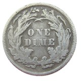 US 1881 P/S Liberty Seated Dime Silver Plated Copy Coin