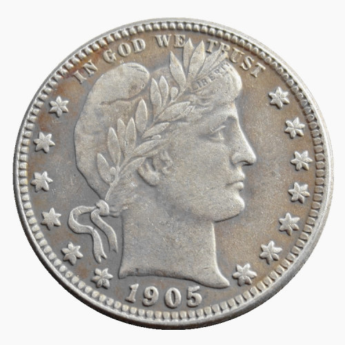 US 1905 P/S/O Barber Quarter Dollar Silver Plated Coins COPY