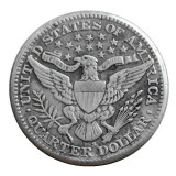US 1898 P/S/O Barber Quarter Dollar Silver Plated Coins COPY
