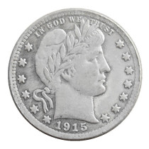 US 1915 P/D/S Barber Quarter Dollar Silver Plated Coins COPY US 1915 P/D/S Barber Quarter Dollar Silver Plated Coins COPY