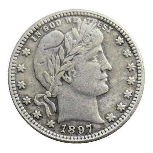 US 1897 P/S/O Barber Quarter Dollar Silver Plated Coins COPY