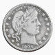 US 1904 P/O Barber Quarter Dollar Silver Plated Coins COPY