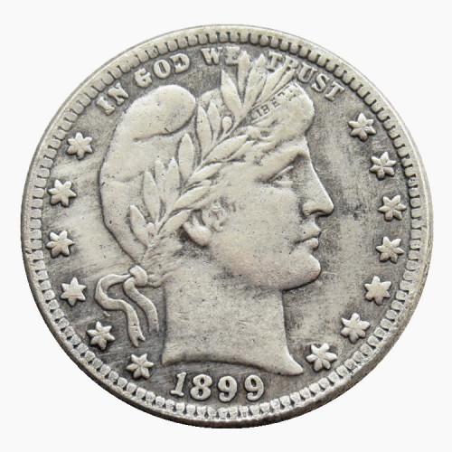 US 1899 P/S/O Barber Quarter Dollar Silver Plated Coins COPY