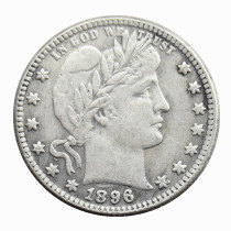 US 1896 P/S/O Barber Quarter Dollar Silver Plated Coins COPY