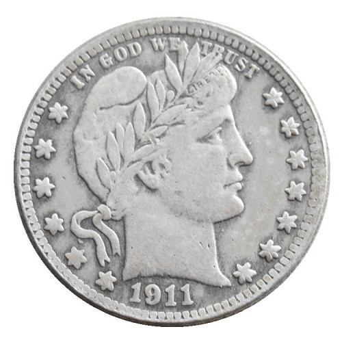 US 1911 P/D/S Barber Quarter Dollar Silver Plated Coins COPY