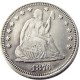 US 1876 P/CC/S SEATED LIBERTY QUARTER DOLLARS With Motto Silver Plated Coins COPY