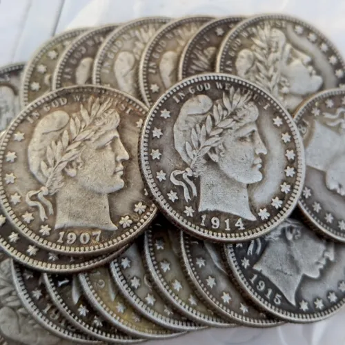 U.S. Coins whole set(1892-1916)-P-S-O-D 75pcs Barber Quarter Dollars Retail Copy Coins