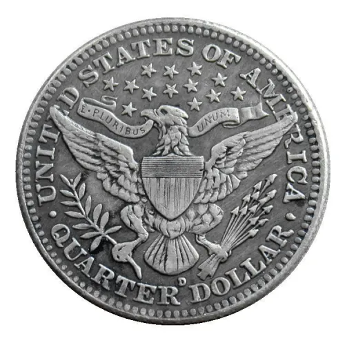 US 1916 P/D Barber Quarter Dollar Silver Plated Coins COPY