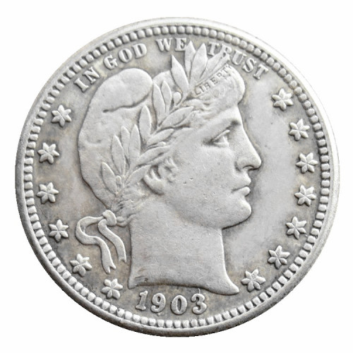 US 1903 P/S/O Barber Quarter Dollar Silver Plated Coins COPY