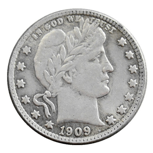 US 1909 P/S/O/D Barber Quarter Dollar Silver Plated Coins COPY