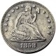 US 1858 P/O/S SEATED LIBERTY QUARTER DOLLARS Silver Plated Coins COPY