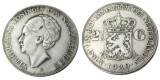 Netherlands 2 1/2 Gulden 1929 Wilhelmina Silver Plated Copy Coin