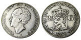 Netherlands 2 1/2 Gulden 1937 Wilhelmina Silver Plated Copy Coin