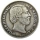 Netherlands,1860 1G Gulden Willem lll Silver Plated Copy Coin