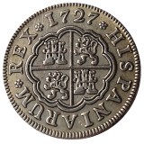 Spain Resl 1727 Silver Plated Copy Coins
