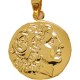 P(15)Coin Pendant Alexander III the Great 336-323 BC.gold Drachm Ancient Greek Coin Gold Plated Fashion Jewelry(diameter:19mm)